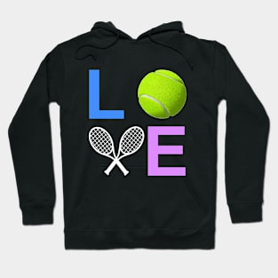 Love Tennis Ball Sports Birthday Gift Hoodie